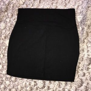 Black mini skirt